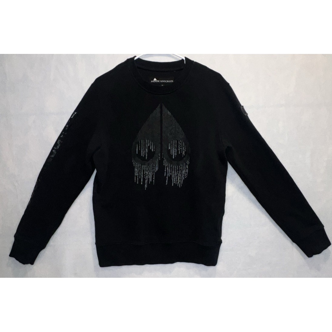 Moose Knuckles Denison Sweatshirt Model #M30ms618292 Black Crew Neck Small Wow!